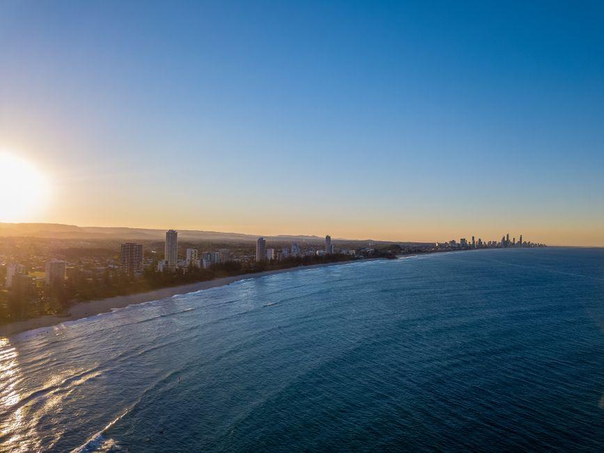 Aerial Photo of City beside Body of Water